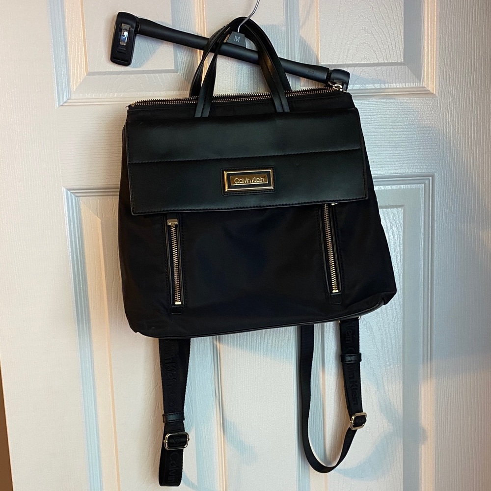 Calvin Klein Black and Gold Backpack